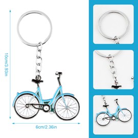 Ziyonix 2 Pcs Schlüsselanhänger Fahrrad Paare Schlüsselanhänger Set Fahrrad Bike SCHlüsselanhänger Edelstahl Fahrrad Anhänger Radsport-SchlüsselAnhänger FAHRRAD Schmuck für Frauen Herren