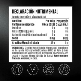 Birdman Creatina Monohidratada Vegana 250 Cápsulas Servs