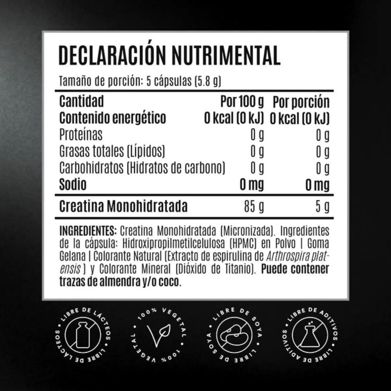 Birdman Creatina Monohidratada Vegana 250 Cápsulas Servs