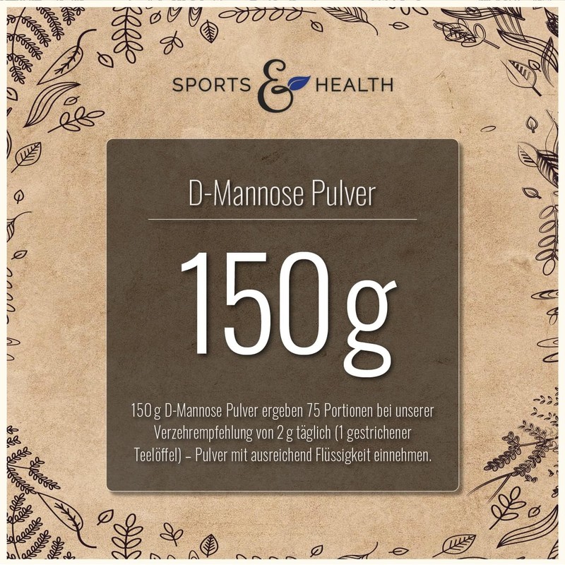 D-Mannose Powder, Large Pack with 150 g of Mannose, Made