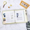 EYROZILL Zippered Leather 3 Ring Binder Organizer with Pockets –