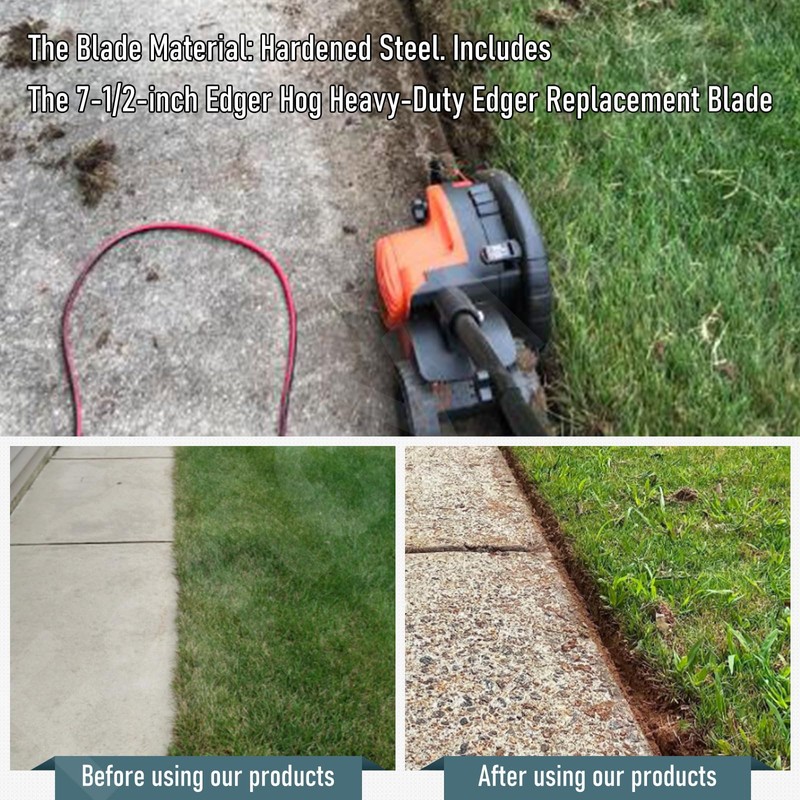 HandyTek 2-Pack EB-007 Edge Hog Heavy-Duty Edger Replacement Blades Compatible