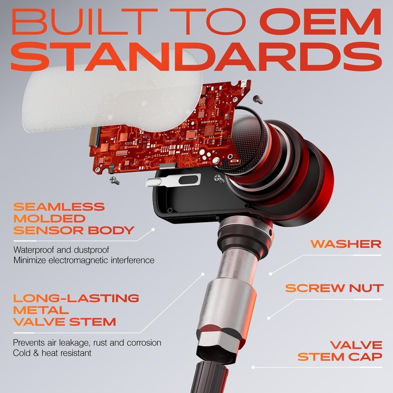 A-Premium 4PCS Pre-Programmed TPMS Sensor Tire Pressure Monitoring Sensor -