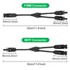 UMLIFE 2 Pair Solar Connectors Y Branch Parallel PV Adapter