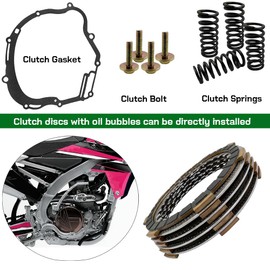 Clutch Kit Heavy Duty Springs & Cover Gasket Compatible with Yamaha TTR125 TTR 125 TTR125L TTR125E TTR125LE 2000-2023