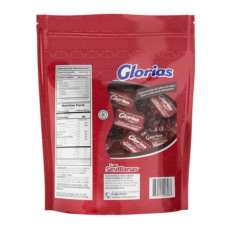 weight: Gloria Chewy Dulce de Leche Candy Bag with Pecans