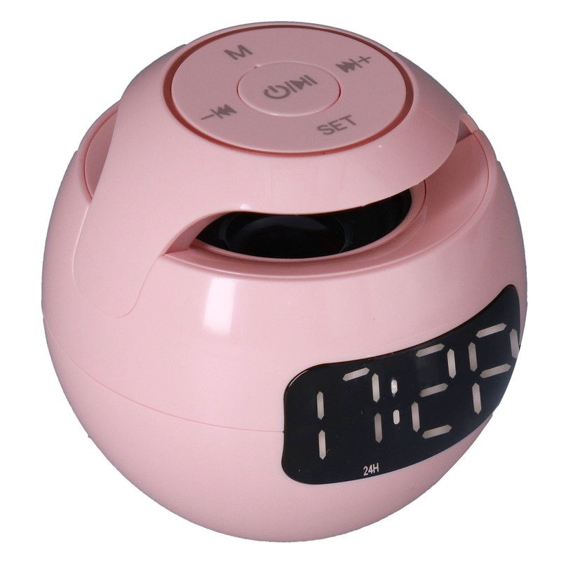 Multifunctional Bluetooth 5.0 Alarm Clock Speaker Rechargeable Ball Shape Portable