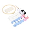 Punch Needle Kit Cute White Cat Easy Operation Glossy Frame