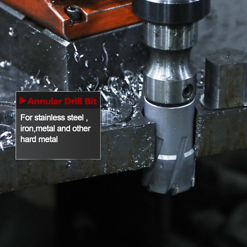 GRIXLEN 1-1/2" x 1-3/8" Annular Cutter with Weldon Shank,Carbide Tip