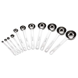 三宝 Industrial Measuring Spoons Silver 1/4 °C. C. 18 – 8 Extra Thick Measuring Spoon 09981409 