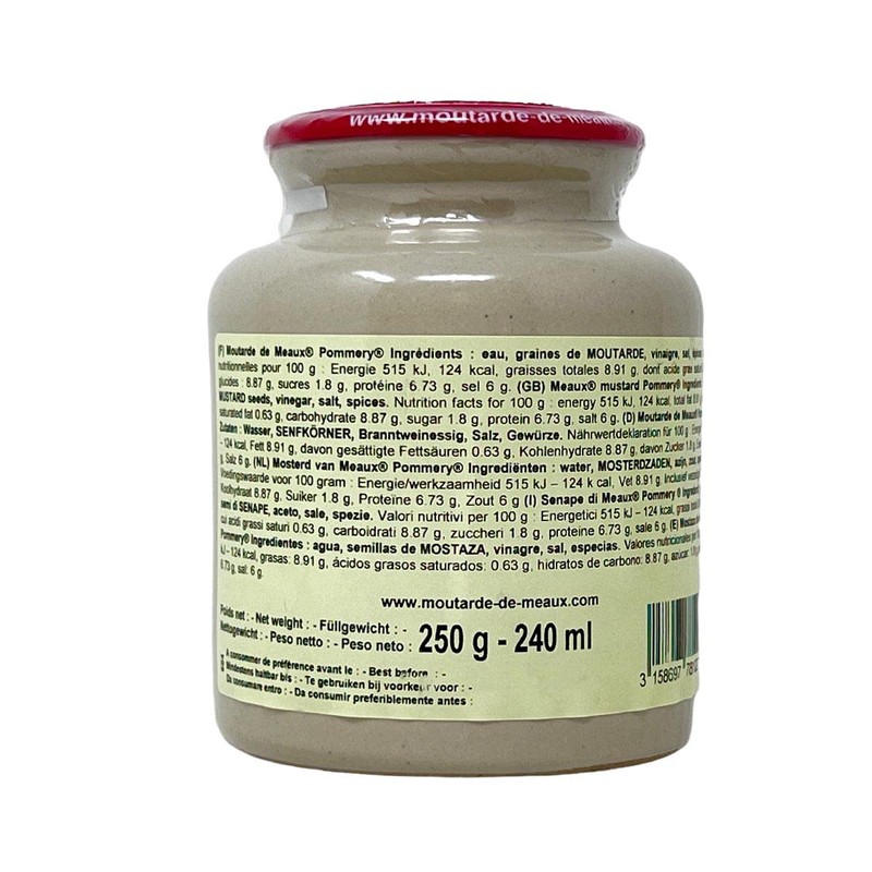 Pommery Meaux Mustard Stone Jar, 8.8-Ounce