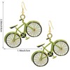 CWVHQ Bike Drop Earrings Unique Handmade Lightweight green Bicycle Dangle