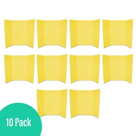 Flipside Products 36” x 48” Foam Project Boards for Presentations, Science Fair, School Projects, Event Displays and Trifold Picture Board - Yellow - 10 Pack