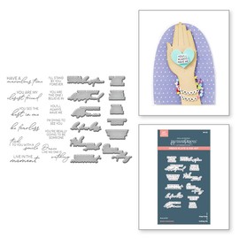 Spellbinders Bestie Sentiments Press Plate, Metal