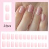 24pcs French False Nails - Press on Nails Full Cover