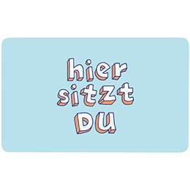 Inkognito 68015 Breakfast Board with German Text "Du (You, Occasion:") Artist/Publisher Sobunthier