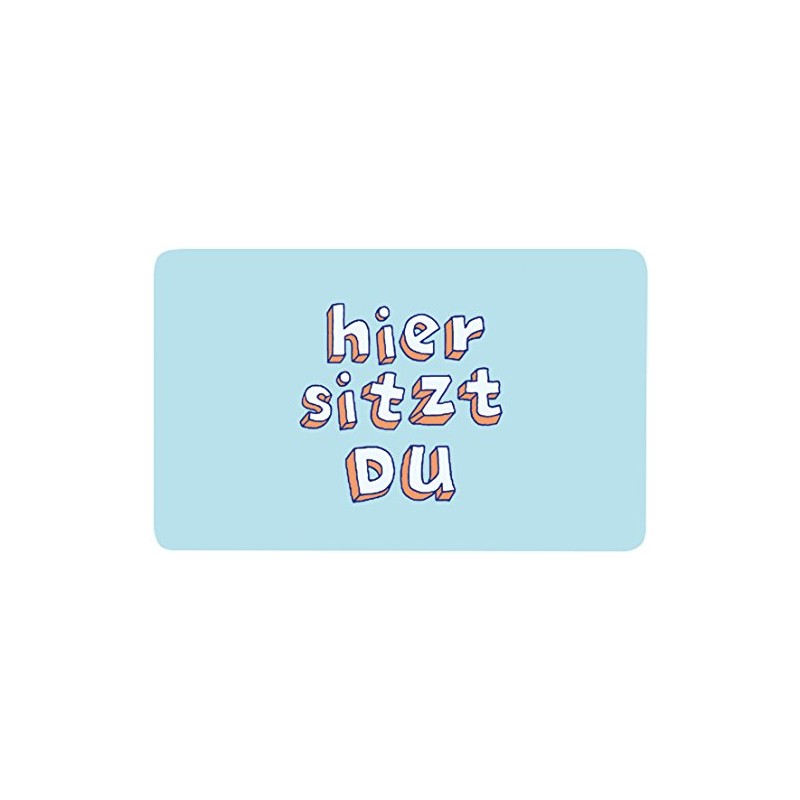 Inkognito 68015 Breakfast Board with German Text "Du (You, Occasion:")