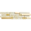 Hominter 3"x12" Sample Tile Glass and Metal Linear Mosaic Tile