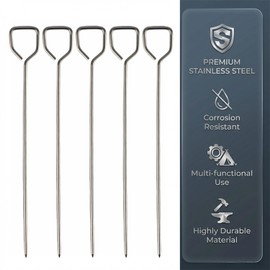 6 Pcs Potato Baking Nails, 6.7 Inch Stainless Steel & Aluminum Baked Potato Spikes, Heating Core Rods for Faster & Even Cooking, Oven, Grill, BBQ Accessories, Kitchen Tools (2.45mm Thick)
