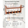 Exper City Coat Rack Wall Mount with Shelf, 17IN Wooden