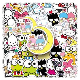 CARRYUSNBM For Kromi Stickers, Set of 100, Waterproof Decal, Cute, Stylish, Anime, Cartoon, DIY Stickers, Kids, Students, Bicycle Stickers, Stationery, Water Bottle, Skating, Mobile Notebook, Suitcase