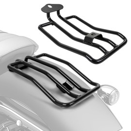 DREAMIZER Solositz Luggage Rack Compatible with Harley, Chrome Motorcycle Rear Mudguard Carrier for Sportster XL883 1200 2004-2015 (Chrome)