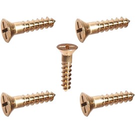 #10 x 1/2 Silicon Bronze Wood Screws, Flat Head, Frearson Drive Qty 25