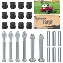 10L0L Complete Rear Leaf Springs & Shackles Bushing Sleeve Kit for EZGO TXT Medalist Gas and Electric Golf Cart 1994-up, Replace OEM 70289-G02 70291-G01, 00429-G4 14158-GI