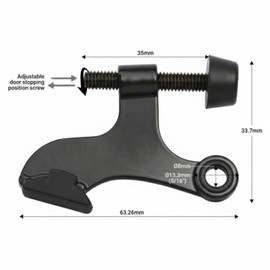 10 Pack Rok Hardware Heavy Duty Hinge Pin Door Stop in Black Finish, ROKDSP1BLK