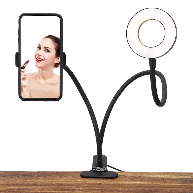 USB Powered Adjustable LED Fill Light Photography Light Phone Bracket
