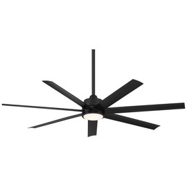 Casa Vieja 56" Phoenix Modern Indoor Ceiling Fan with CCT LED Light and 6-Speed Remote Max Black Finish 7-Blade for Bedroom Living Room Kitchen Dining Office Family Garage Shop