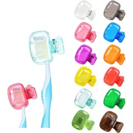 liyun 12 Stück Zahnbürsten-Abdeckkappe: Bürstenkopf-Schutzkappen aus Kunststoff, für manuelle und elektrische Zahnbürsten Zuhause, Reisezubehör