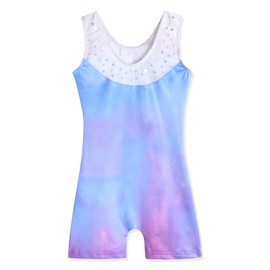 XiaoMoSha Gymnastics Leotards for Girls Toddlers Biketards Dance Unitards Sparkle Snowflake Mermaid (Multi,140 7-8Y)