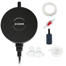 GuKKK Aquarium Air Pump, Nano Silent Mini Oxygen Pump with Check Valve, 0.5 L/Min, Very Quiet < 33 dB Aquarium Accessory for Nano Aquariums