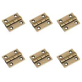 6Pcs Door Hinges,Brass Folding Hinges,Heavy Duty Ball Bearing for Gate,Window,Drawer 1inch Antique Brass