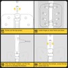 KOLET Self Closing Door Hinges, 4 x 4 Inches Door