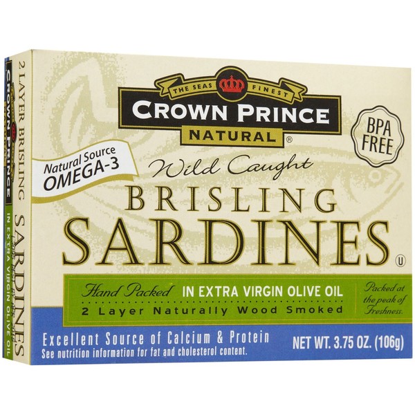 Crown Prince Brisling Sardines, In Olive Oil, 3.75 oz