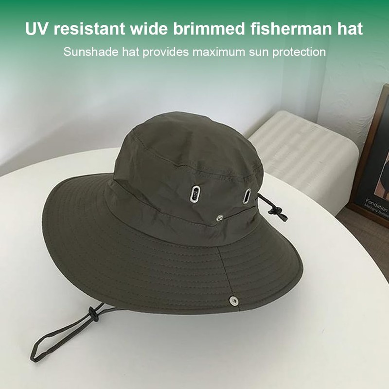 EOYVAIL Outdoor Hats for Men, Fishing Hat, Waterproof Bucket Hat,