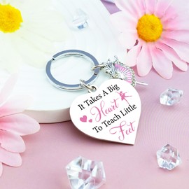 OWIGIU Dance Teacher Gifts for Women Dance Teacher Appreciation Gifts Keychain Ballet Teachers Appreciation Gift From Student Birthday Christmas Dancer Recital Gift Ideas