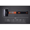 Edward Tools Rubber Mallet Hammer 16 oz - Durable Eco-friendly