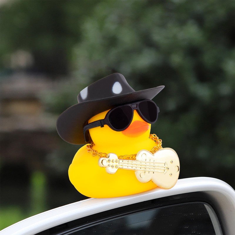 wonuu Car Dashboard Decor Rubber Duck, Car Ducks Ornaments with