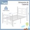 VECELO Twin Size Bed Frame Metal Platform Bed with Headboard