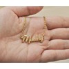 Aoloshow Logan Heart Name Necklace Women 18k Gold Plated Stainless