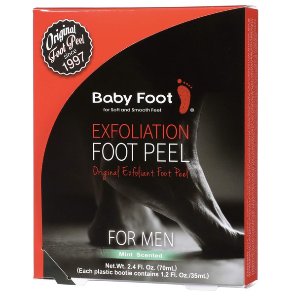 Baby Foot - Original Foot Peel Exfoliator For Men - Mint Scent Pair - Foot Mask