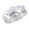 Puzzle Criss Cross Knot Ring New 925 Sterling Silver High