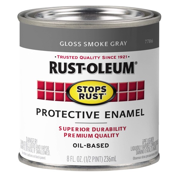 Rust-Oleum 7786730 Stops Rust Brush On Paint, Half Pint, Gloss