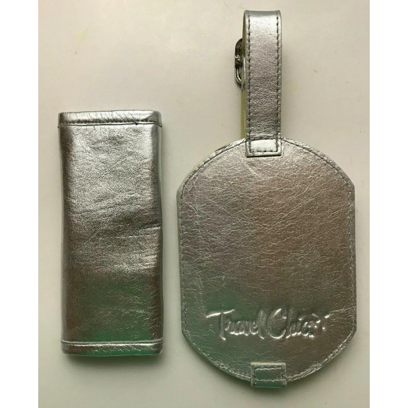 Travel Chic Silver Luggage Name Tag / Identifier w/ Handle