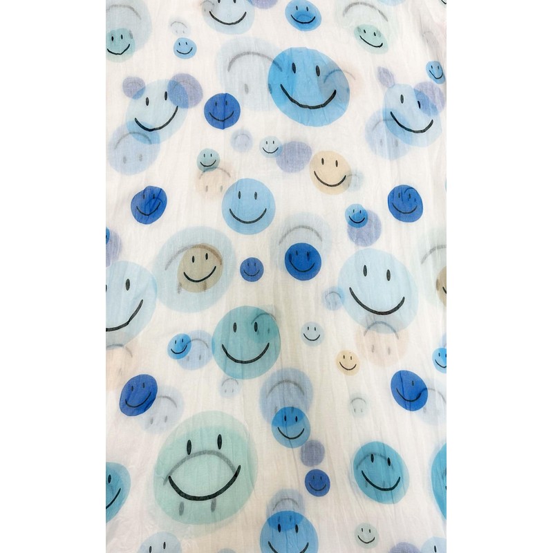 Jeamis Smiley Silk Loop Colour Gradient Spring Round Scarf Unisex