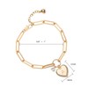 Gold Charm Initial Bracelets for Women, 14K Gold Plated Dainty