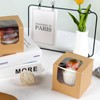 NPLUX 50 Pcs Cupcake Boxes Individual Cupcake Containers Pre-Assembled Single